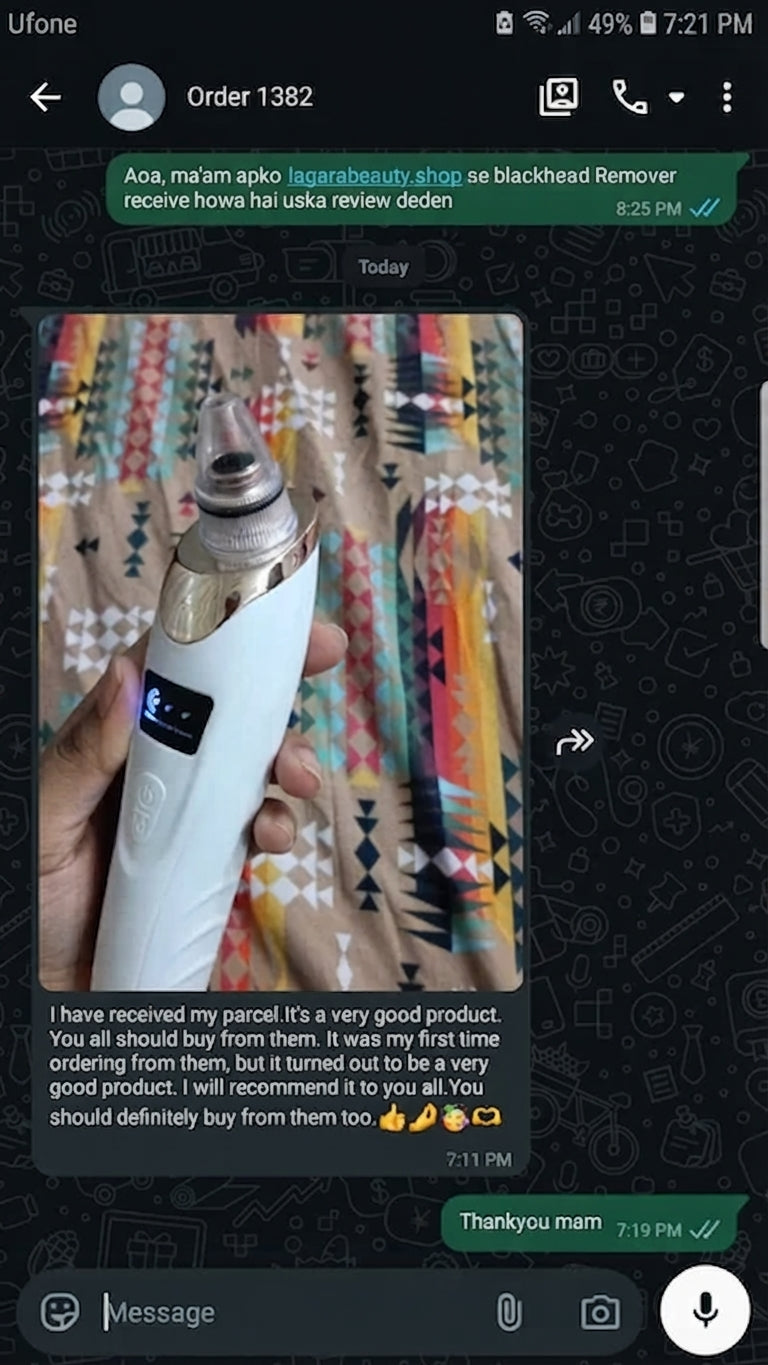 Customer review or order proof