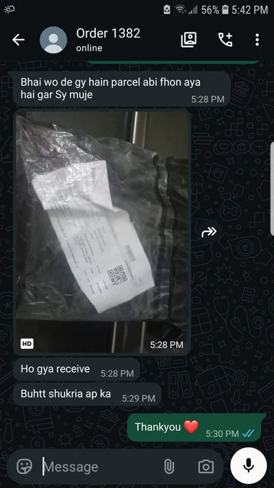 Customer review or order proof